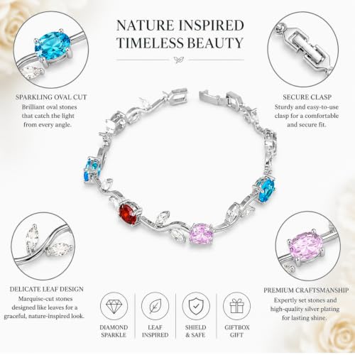 Image of Aurie Tulip Bracelet for Women & Girls | Anti Tarnish Stainless Steel Floral Bracelet |Party and Daily Wear Jewellery
