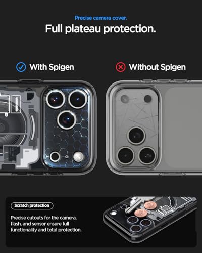 Image of Spigen Ultra Hybrid MagFit Back Cover Case Compatible with iPhone 17 Pro Max (TPU + Poly Carbonate | Zero One Black)