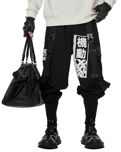 Niepce Inc Japanese Streetwear Techwear Kanji Cargo Pants for Men