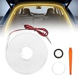 Set de Luz Maletero Coche 4m,Corte Flexible Universal Luz Interior - Luz Automática con Sensor, Negro, Universal para Maletero, Instalación Fácil sin Taladrar,Luces Led para Maletero de Coche
