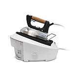 SINGER SHG2026B.02 Ultimate Finish Reservoir Tank 17500-watt Steam Iron with Brushed Stainless Steel Bed Plate, Cork Handle and Auto-Off