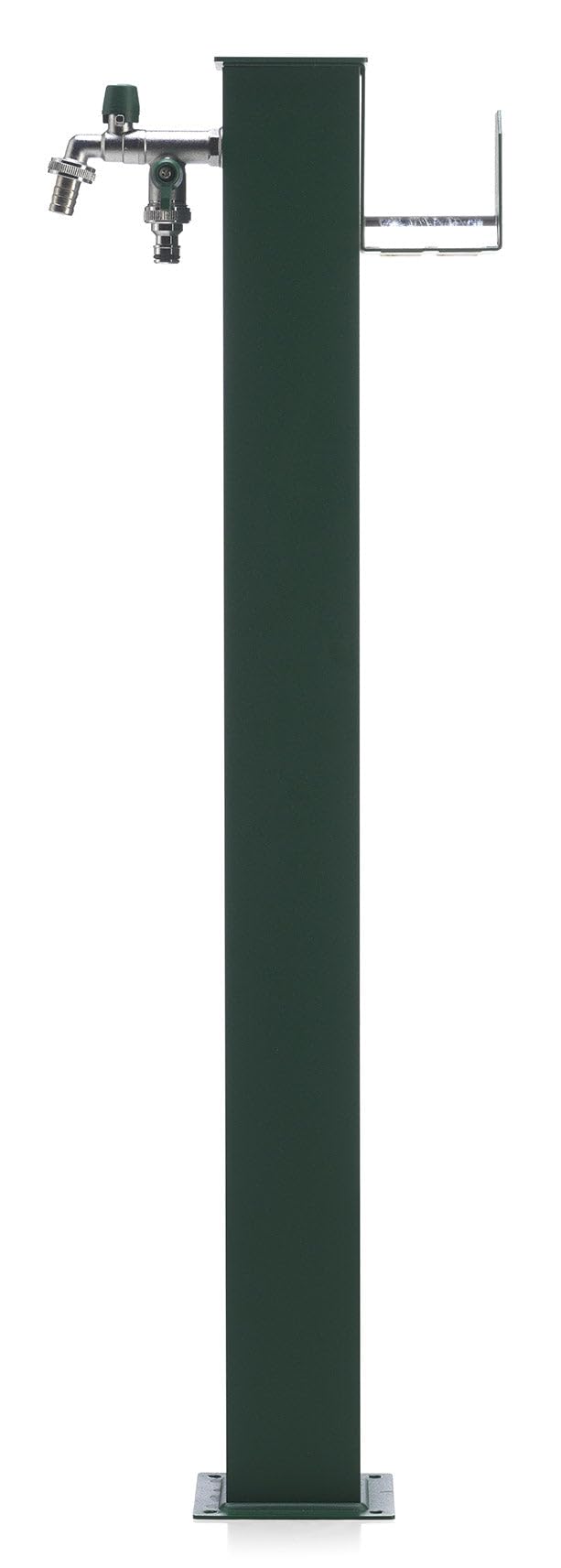 Bel-fer 42QRR Fontana da Giardino con Struttura a Colonna con Porta Gomma e Doppio Rubinetto Colore Verde