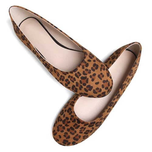 Image of Dear Time Women's Flats Comfortable Slip On Ballet Flats Soft Solid Casual Shoes