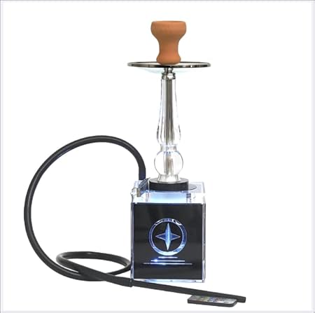GUBAOPQLA Juego De Cachimba Moderna Árabe, Juego De Cachimba Cuadrada con Bandeja, Kit Combinado De Cachimba de Manguera, Cachimba Moderna De Calidad Juego Completo