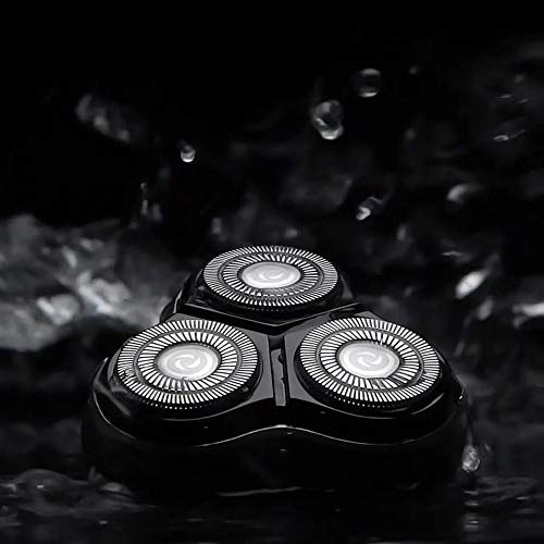 KKMOON Barbeador Elétrico Rotativo com Aparador de Pêlos Pop-up Navalha Wet & Dry para Homens