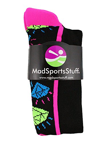 Image of MadSportsStuff Softball Socks with Diamonds for Girls Women Kids Youth Adult Over the Calf Soccer
