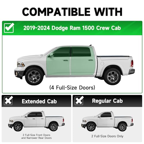 Estribos de acero 6.5" para Ram 1500 Crew Cab 2019-2026 miniatura 2