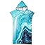 Serviette De Plage à Capuche,Poncho Surf Avec Capuche,Séchage Rapide