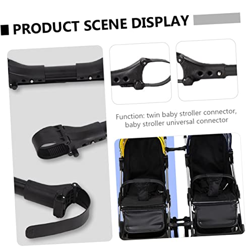 Image of Stroller Connector Adjustable Twin Baby Stroller Connector 3-Pack Universal Baby Connectors for Side by Side Use Lightweight Travel Accessory for Theme Parks and Babysitters