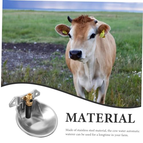 Toddmomy Tigela De Água Em Aço Inoxidável Bebedouro Para Cabras Bebedouro Para Vacas Alimentador De