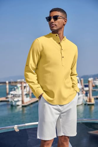 Image of Zombom Men's Kurta || Chinese Collar Long Sleeves || Straight Hip Length Kurtas || Short Kurta for Men || for Festival || Function || Occasion Wear Fancy Kurta for || Best Gifts for Men