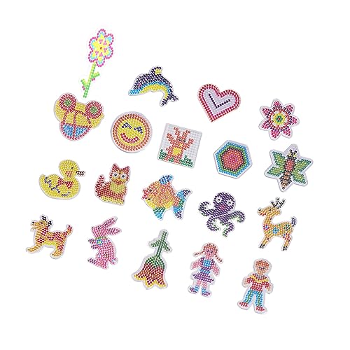 Toyvian 38 Peças pegboard de miçangas brinquedo criança brinquedo animais pegboards de contas de fus
