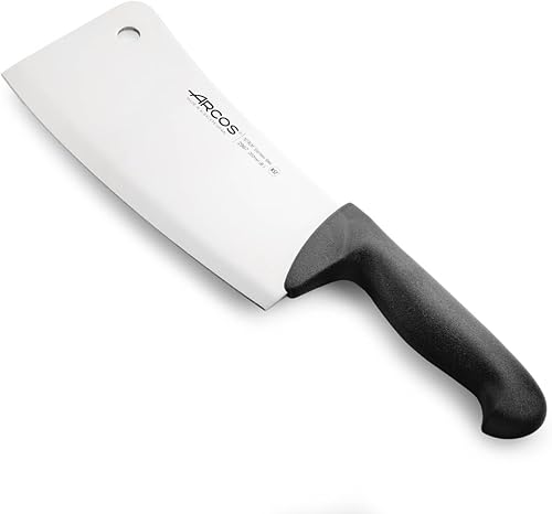 Arcos Cuchillo de carnicero de acero inoxidable nitrum de 8 pulgadas y hoja de 7.874 in. Cuchillo de carnicero profesional. Mango ergonómico de