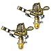 Aynaxcol 1/2 Inch Brass Impact Sprinkler with Nozzles Adjustable 0-360 Degree Coverage Pattern Heavy Duty Lawn Sprinkler Head for Yard Lawn Grass Patio Garden Irrigation (2Pcs)