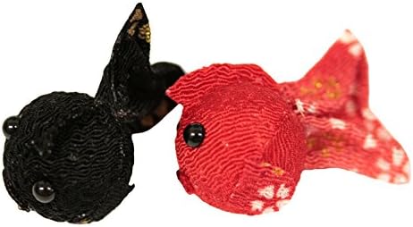 Amazon 小西リボン ちりめんパーツ 豆金魚 大 1対 W3 5 F2cm 赤 黒 Kr F121 手芸 ハンドメイド用品 装飾材料 通販