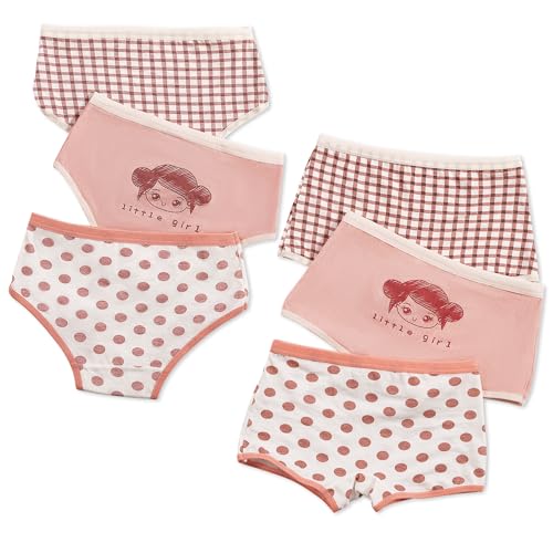 SkiBeaut Cotton Girl’s Panties Underwear Toddler Girl Soft Short Big Kid Child Underpants Undies Panties Briefs (Pack of 6)