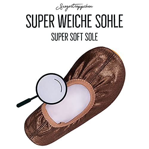 Siegertreppchen® Gymnastiekschoenen glitter (maat 24 - 40) bruin | gymnastiekschoenen voor kinderen en volwassenen… - Image 3