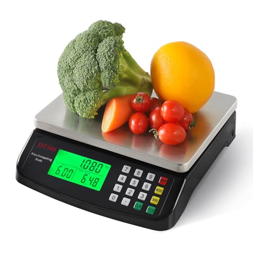 KNSWE Bascula Grande Peso de Cocina Digital 40kg Acero Inoxidable Balanza Precision 1g Función Tara Conteo Cero Para Hogar y Repostería Electrodomesticos Báscula Kilogramos Libras Onza