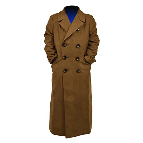 YANGGO Dr Children's Colorful Trench Coat Costume (Large, Brown Trench Coat)