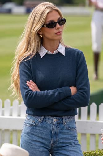 Image of Arach&Cloz Women's Wool Blend Classic Crew Neck Casual Fall Sweaters