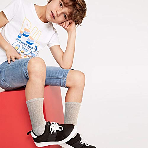 Yacht & Smith Wholesale Kids Crew Socks, Childrens Cotton Casual Crew Socks Size 4-64