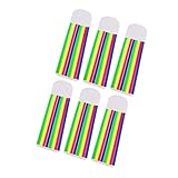 ABOOFAN 6sets Highlighter Tape Page Tabs Removable Sticky Book Markers for Annotating Notes Highlight Strips Vibrant Colors for Organizing Books and Study Materials