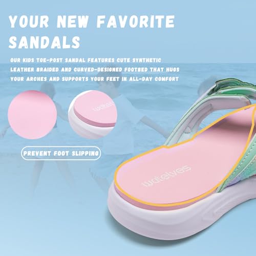 Image of WateLves Girls Flip Flops Non-Slip Casual Thong Sandals Summer Sandal Shoes for Beach Swim Pool (Little Kid /Big Kid)