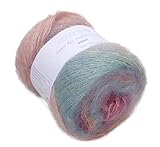 Handwäsche empfohlen Rico Essentials Super Kid Mohair loves Silk Print Farbe 2 Luft, Regenbogen Lacegarn aus Super Kid Mohair & Seide zum Stricken und Häkeln, Lacewolle Nadelstärke 4,5 mm