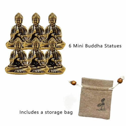 Set 6 Figuras Mini Buda Decorativas miniatura 2