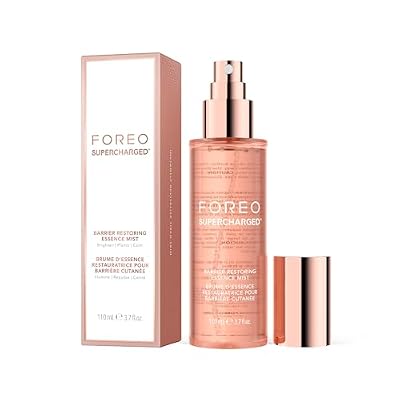 FOREO SUPERCHARGED Barrier Restoring Essence Mist, 3.7 fl oz - Collagen Boosting Spray Moisturiser - Collagen Peptides, Niacinamide, Centella Asiatica, Panthenol - Face Mist For All Skin Types