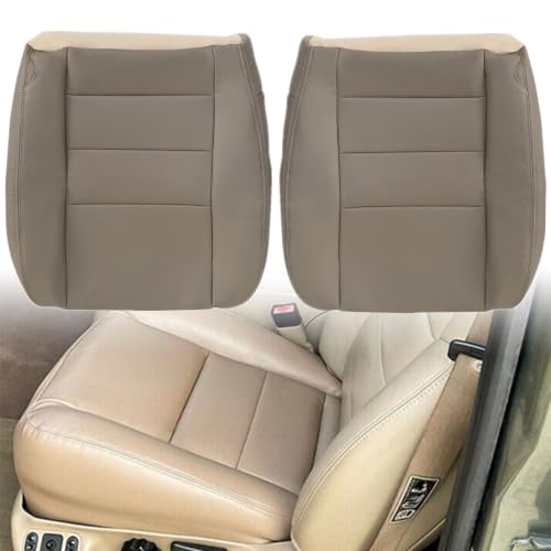 Tan Lower Leather Seat Cover Set