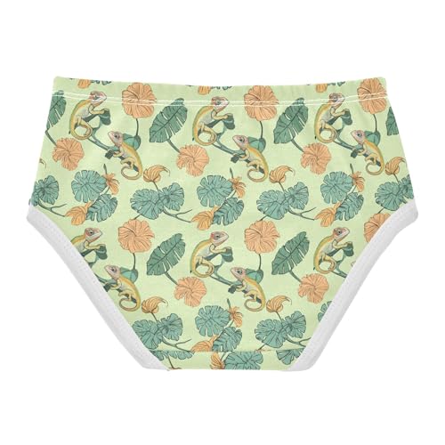 Girls' Underwear Tropical Lizard Cotton Stretch Comfort Toddler Panties2