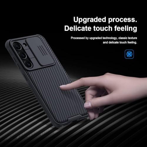 Image of Nilkin Classic Series Compatible for Samsung S23 Case with Camera Cover, [Camera Lens Protector] [Scratch-Resistant] [360 Full Protection] Shockproof Slim Phone Case (Black, S23)