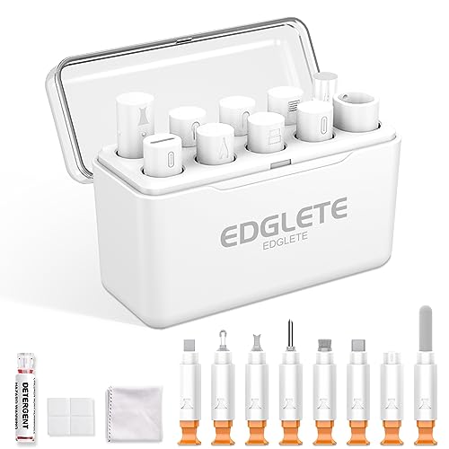 Kit de limpieza para iPhone, limpiador de puertos de carga de teléfono, herramienta de restauración de reparación de teléfono celular para AirPod Pro y iPad, cables de carga Lightning, limpiador de