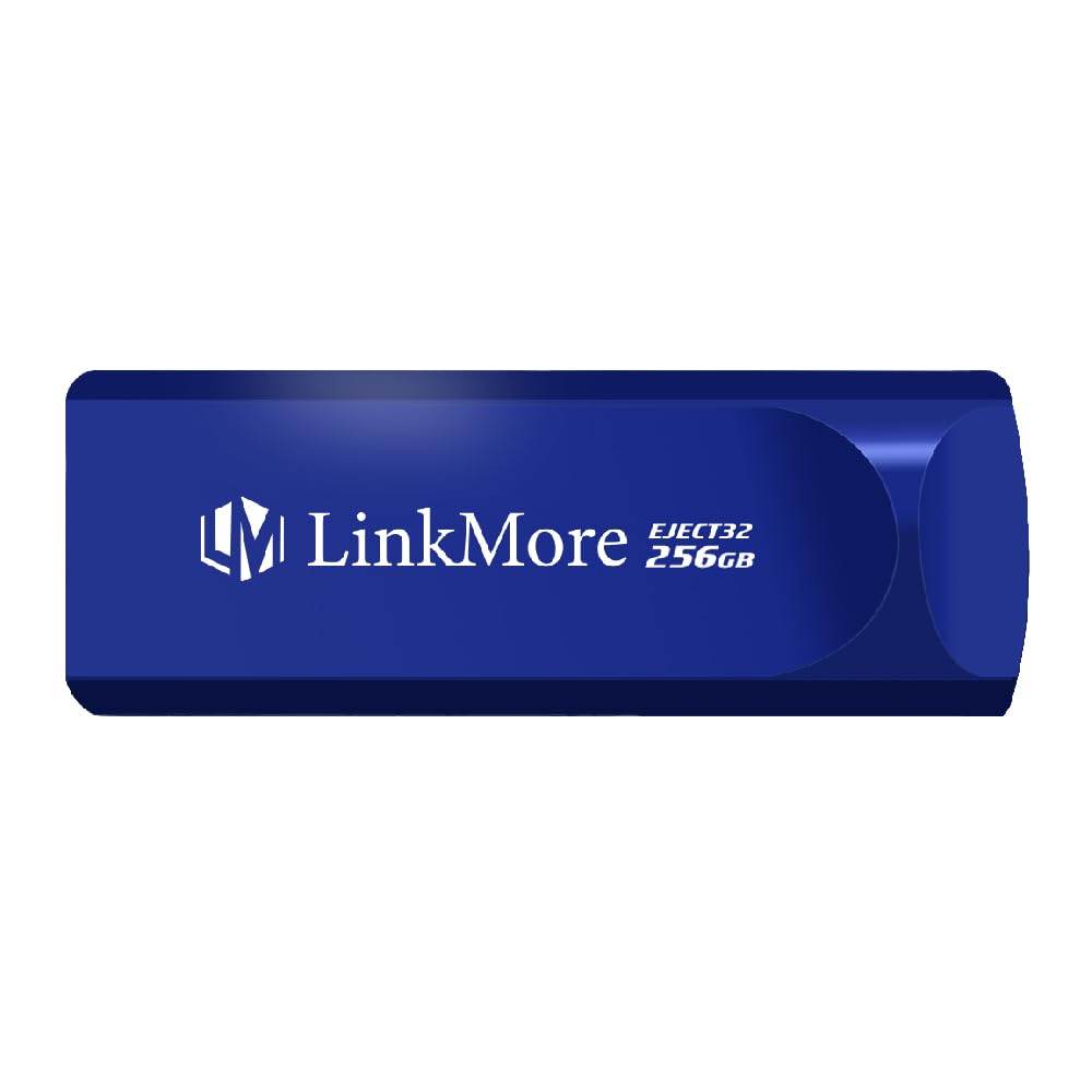 LinkMore EJECT32 256GB USB 3.2 Flash Drive, velocità di lettura fino a 100MB/s, design retrattile Thumb Drive, Pen Drive Memoria Stick Flash Drive Thumb Drive per PC, Laptop