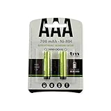 TM Electron TMVH-AAA700H - Pack de 2 Pilas Recargables, Color Verde