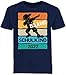 Schulkind Einschulung und Schulanfang - Bääm! Schulkind 2022 - Vintage - 128 (7/8 Jahre) - Navy Blau - T-Shirt - F130K Schulanfang - Schulanfang Jungen T-Shirt Kinder