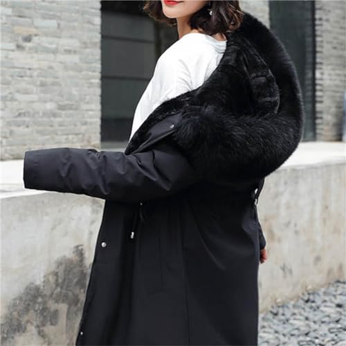 Generisch Black Friday Sale Winterjacke Damen Warm Lang Steppmantel Winter Mantel Steppjacke Parka Mit Kapuze Outdoorjacke Wintermantel Übergangsjacke Elegante Artikel Unter 1 Euro