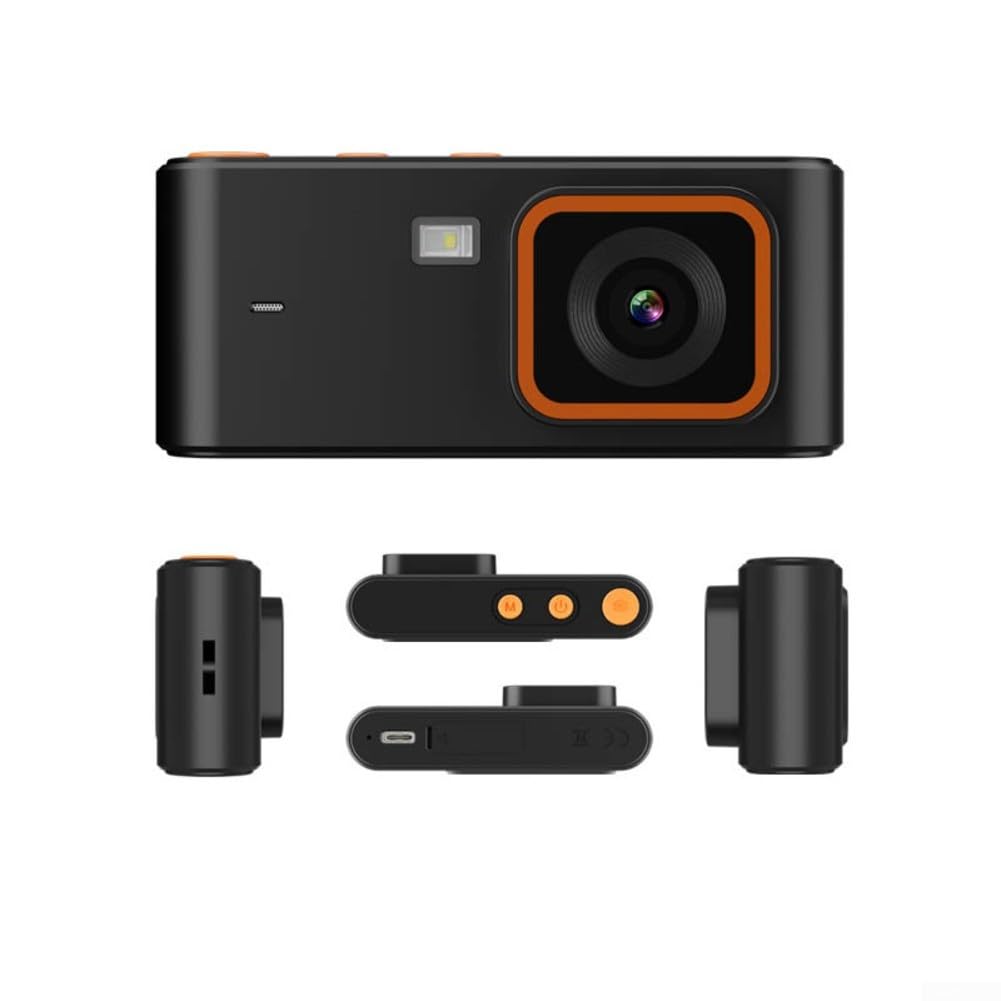 per mini fotocamera digitale 1080P, retro portatile HD 12 MP, Vlog per videocamera per studenti, fotografia di viaggio, fotocamera tascabile (nero)