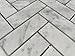 Stone Center Online Carrara White Marble 1x3 Herringbone Mosaic Tile Honed Kitchen Bath Wall Floor Backsplash Shower (1 Sheet)