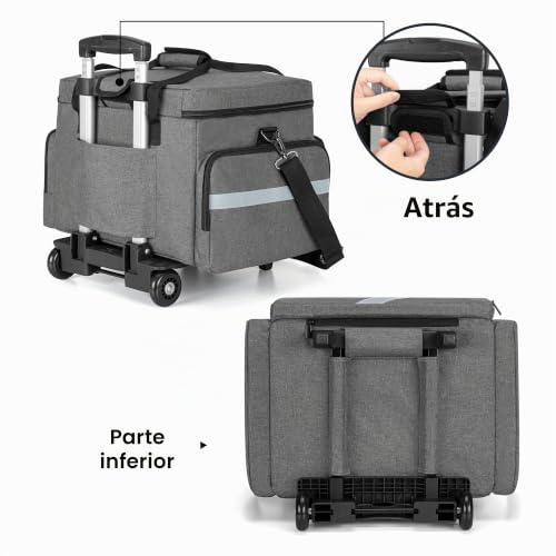 Bolsa médica con ruedas y divisores para enfermeras y profesionales de primeros auxilios 4