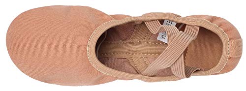 Image of Linodes Stretch Canvas Split Sole Ballet Shoe for Women and Girls Dance