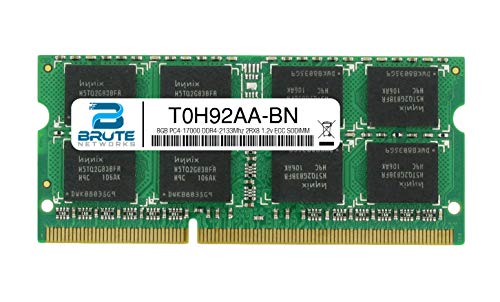 Brute Networks T0H92AA-BN - 8GB PC4-17000 DDR4-2133Mhz 2RX8 1.2v ECC SODIMM (OEM PN # T0H92AA)