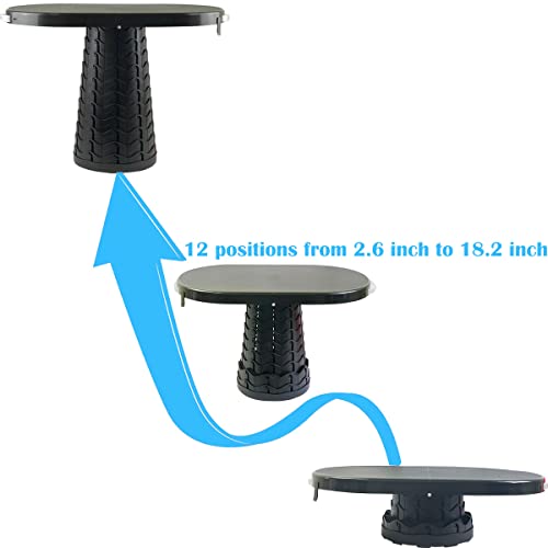 Image of Portable Folding Table and Stool 2 in 1, Lightweight Collapsible Table for Camping Picnic Beach, Small Foldable Table for Party