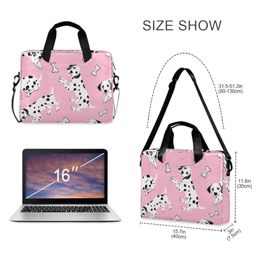 Bolso maletín para laptop con patrón huesos dálmata 13-15.6 pulgadas miniatura 5