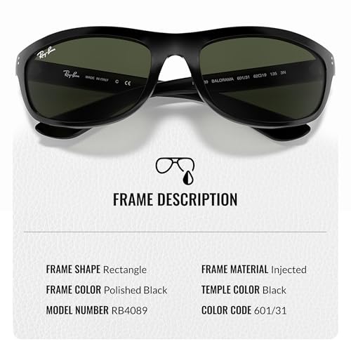 Ray-Ban RB4089 BALORAMA Rectangle Shaped Sunglasses for Men & Women with Official RAYBAN Eyewear Kit3
