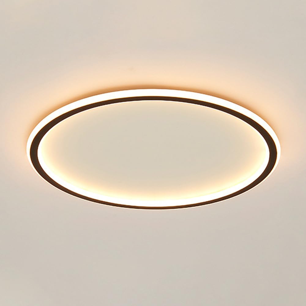 Jadssox Black Modern Round Ceiling Light Led Flush Mount Ceiling Lamp Fixture Circle Close To Ceiling Lights 3 Color Mode Chandeliers For Bedroom Kitchen Dining Living Room Room Restaurant