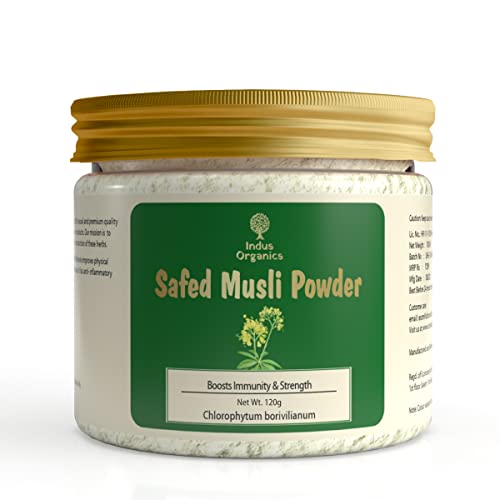 Indus Organics Safed Musli Powder for Stamina | Performance | Immunity Booster | Strength and Vitality |120 gm Indus Organics Safed Musli Powder for Stamina | Performance | Immunity Booster | Strength and Vitality |120 gm