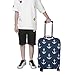 Meaudiwes Fashion Luggage Cover Washable Suitcase Protector Travel Suitcase Covers Fits 30-32 Inch Luggage Navy Nautical Anchor Baggage Covers (XL)