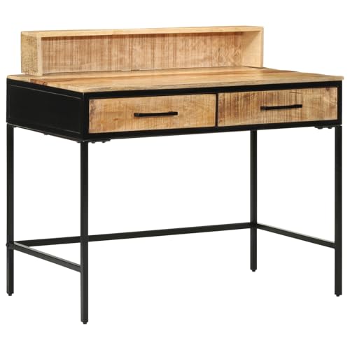Bureau d'ordinateur stable en bois massif pour organiser votre espace
